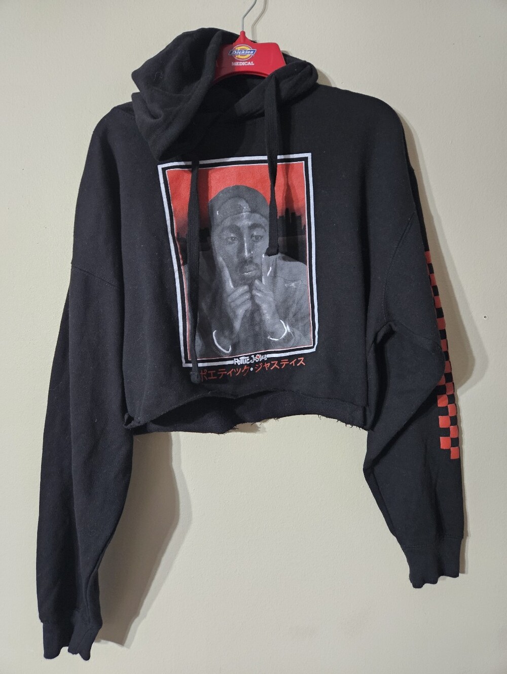 Poetic Justice 2Pac Cropped Hoodie XL
